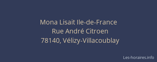 Mona Lisait Ile-de-France