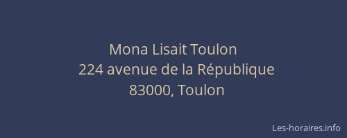 Mona Lisait Toulon