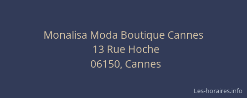 Monalisa Moda Boutique Cannes