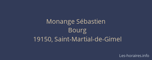 Monange S&eacute;bastien