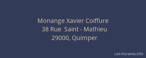 Monange Xavier Coiffure