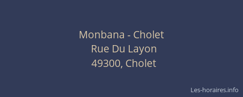 Monbana - Cholet