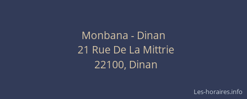 Monbana - Dinan