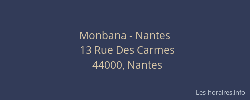 Monbana - Nantes