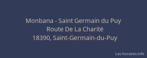 Monbana - Saint Germain du Puy