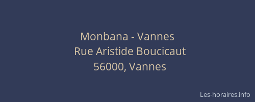 Monbana - Vannes