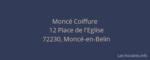 Monc&eacute; Coiffure