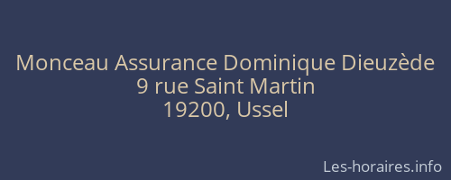 Monceau Assurance Dominique Dieuzède