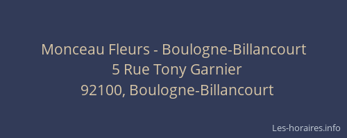 Monceau Fleurs - Boulogne-Billancourt