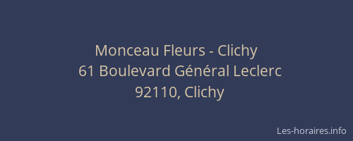 Monceau Fleurs - Clichy