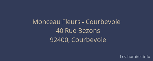 Monceau Fleurs - Courbevoie