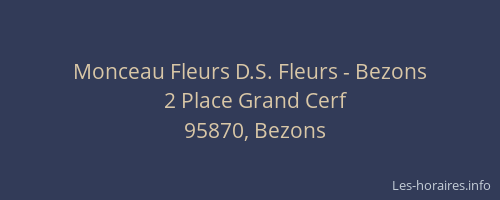 Monceau Fleurs D.S. Fleurs - Bezons