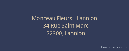 Monceau Fleurs - Lannion
