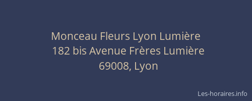Monceau Fleurs Lyon Lumière
