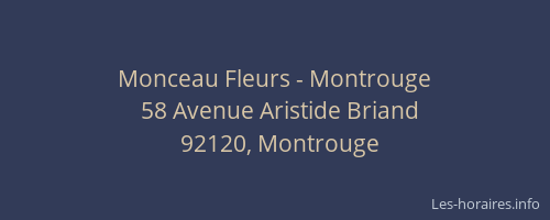Monceau Fleurs - Montrouge