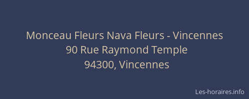 Monceau Fleurs Nava Fleurs - Vincennes