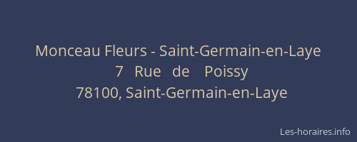 Monceau Fleurs - Saint-Germain-en-Laye
