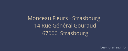 Monceau Fleurs - Strasbourg