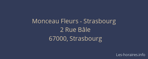 Monceau Fleurs - Strasbourg