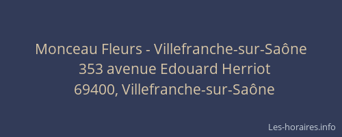 Monceau Fleurs - Villefranche-sur-Saône