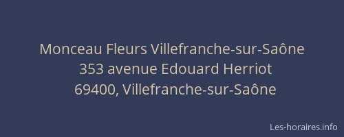 Monceau Fleurs Villefranche-sur-Saône