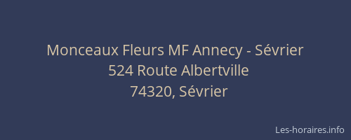 Monceaux Fleurs MF Annecy - Sévrier