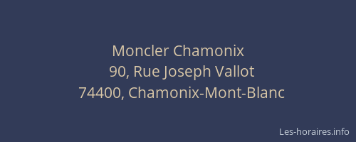 Moncler Chamonix