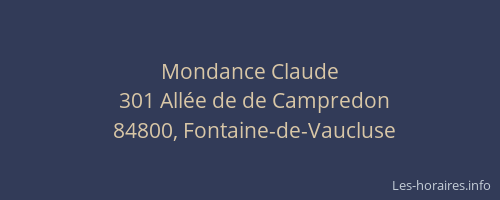 Mondance Claude