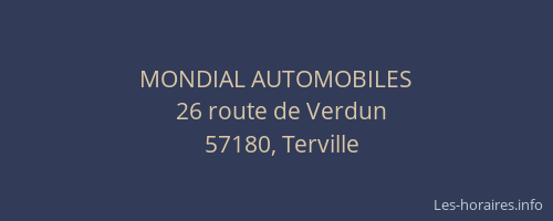 MONDIAL AUTOMOBILES