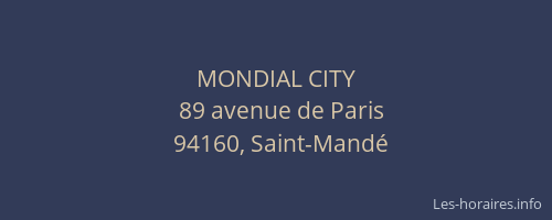 MONDIAL CITY