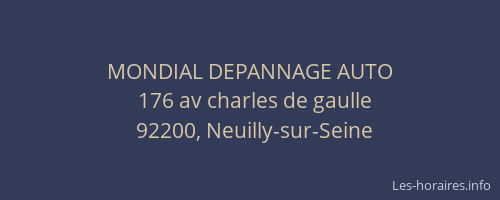 MONDIAL DEPANNAGE AUTO