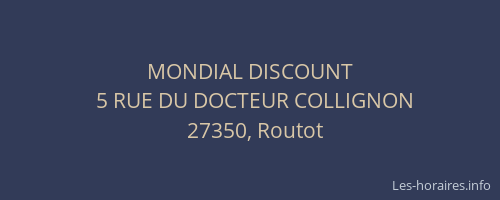 MONDIAL DISCOUNT