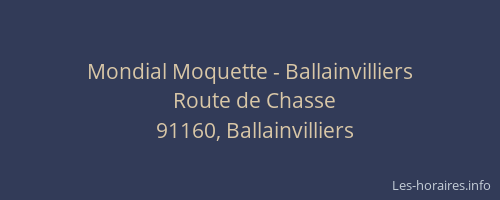 Mondial Moquette - Ballainvilliers