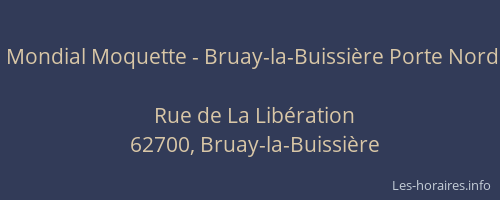 Mondial Moquette - Bruay-la-Buissière Porte Nord