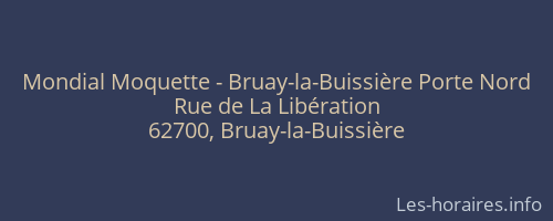 Mondial Moquette - Bruay-la-Buissière Porte Nord