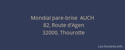 Mondial pare-brise  AUCH