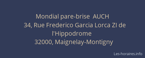 Mondial pare-brise  AUCH