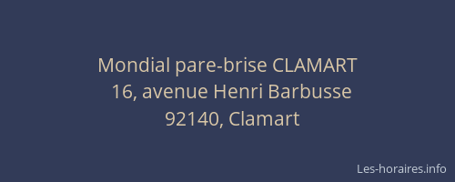 Mondial pare-brise CLAMART