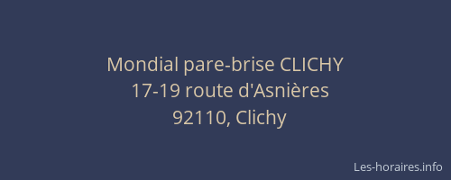 Mondial pare-brise CLICHY
