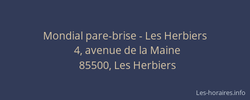 Mondial pare-brise - Les Herbiers