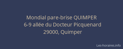 Mondial pare-brise QUIMPER