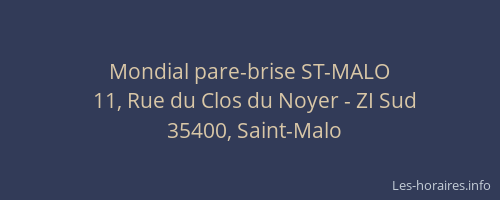 Mondial pare-brise ST-MALO