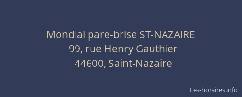 Mondial pare-brise ST-NAZAIRE