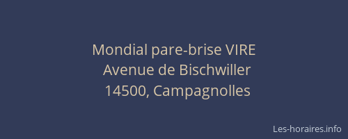 Mondial pare-brise VIRE