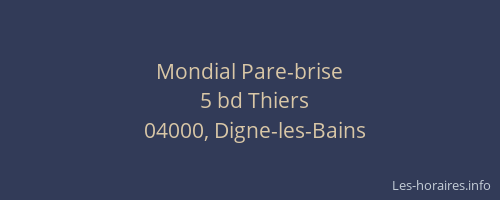 Mondial Pare-brise