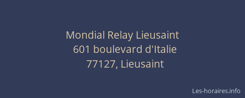Mondial Relay Lieusaint