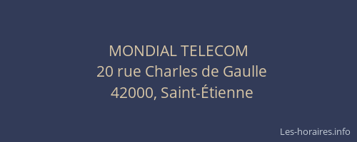 MONDIAL TELECOM