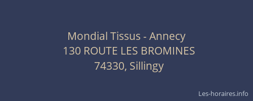 Mondial Tissus - Annecy