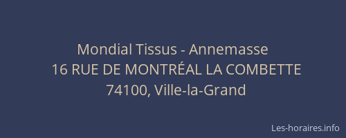 Mondial Tissus - Annemasse
