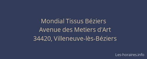 Mondial Tissus Béziers